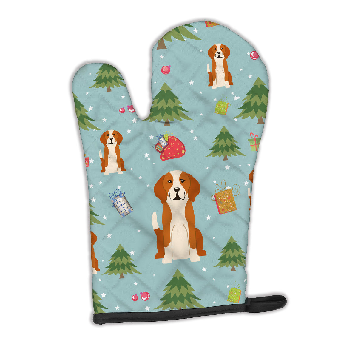 Christmas English Foxhound Oven Mitt BB4770OVMT  the-store.com.