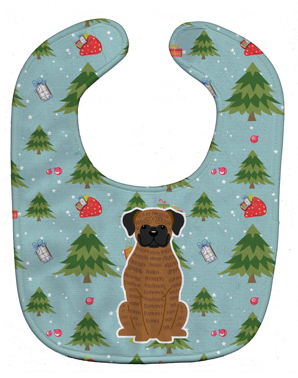 Christmas Brindle Boxer Baby Bib BB4777BIB - the-store.com