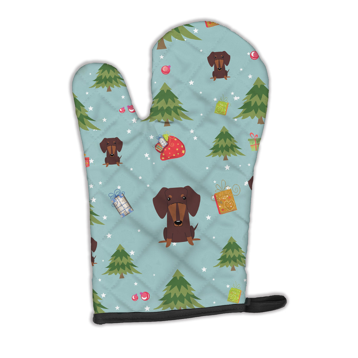 Christmas Dachshund Chocolate Oven Mitt BB4791OVMT  the-store.com.