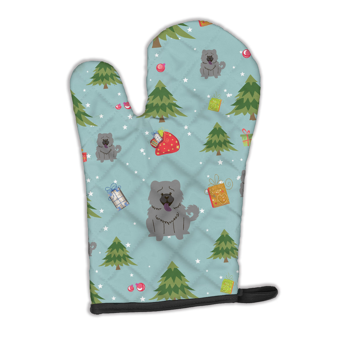 Christmas Chow Chow Blue Oven Mitt BB4799OVMT  the-store.com.