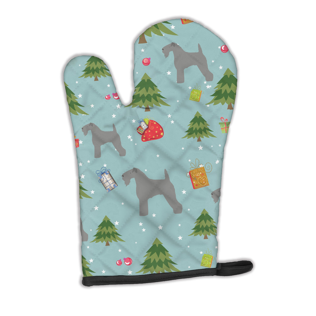 Christmas Kerry Blue Terrier Oven Mitt BB4816OVMT  the-store.com.