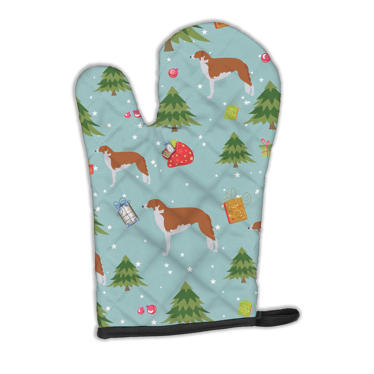 Christmas Borzoi Russian Greyhound Oven Mitt BB4823OVMT  the-store.com.