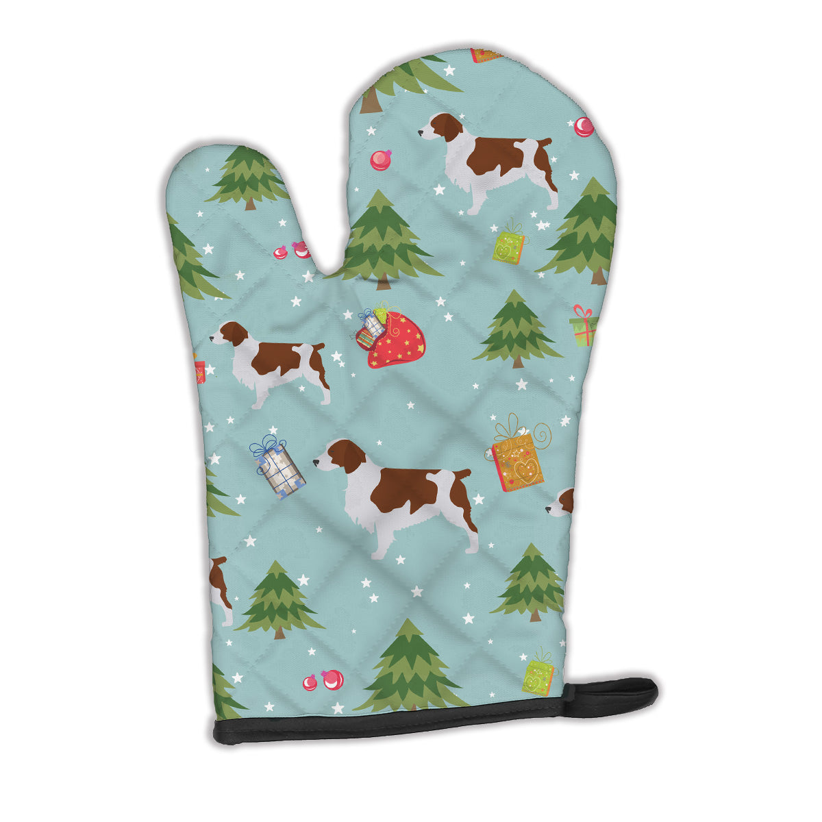 Christmas Welsh Springer Spaniel Oven Mitt BB4824OVMT  the-store.com.