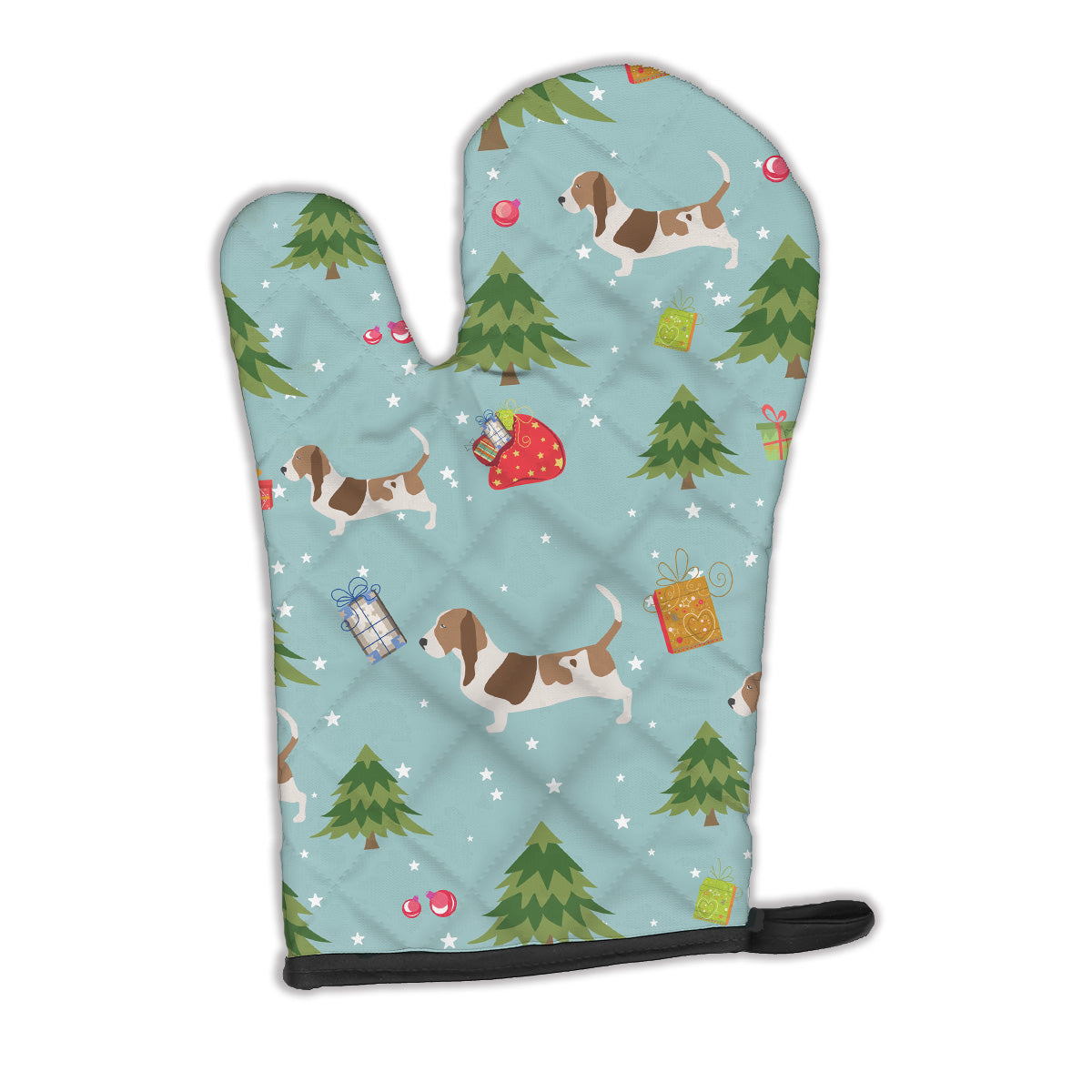 Christmas Basset Hound Oven Mitt BB4826OVMT  the-store.com.