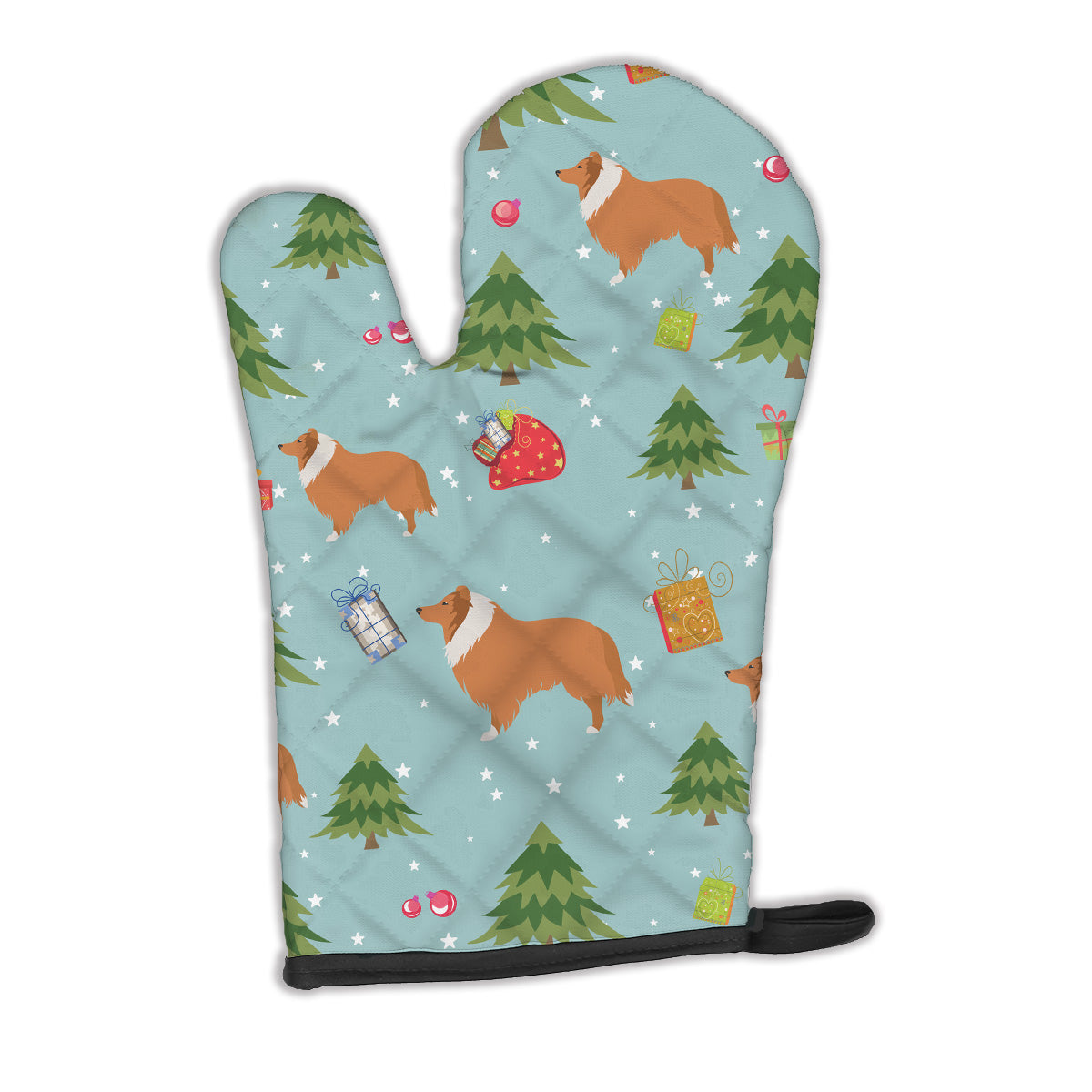 Christmas Collie Oven Mitt BB4840OVMT  the-store.com.