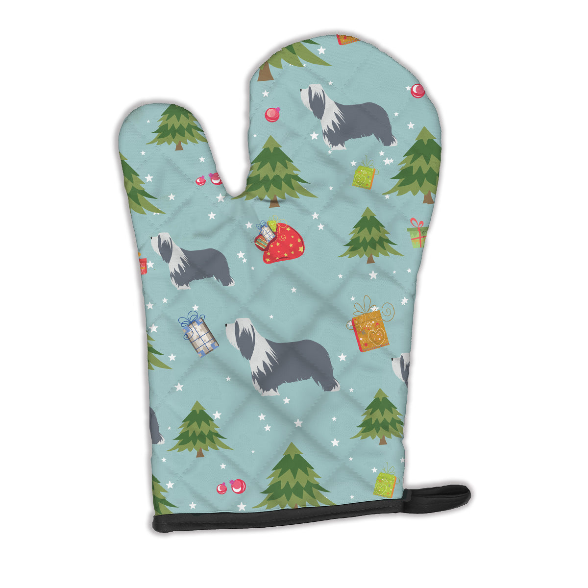 Christmas Bearded Collie Oven Mitt BB4841OVMT  the-store.com.