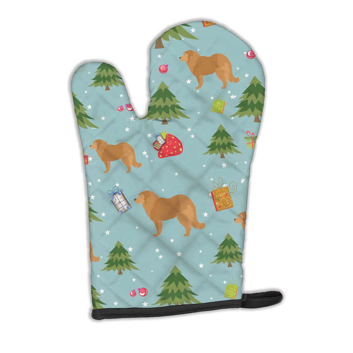 Christmas Caucasian Shepherd Dog Oven Mitt BB4849OVMT  the-store.com.