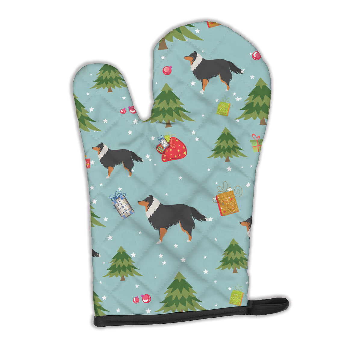 Christmas Sheltie/Shetland Sheepdog Oven Mitt BB4854OVMT  the-store.com.