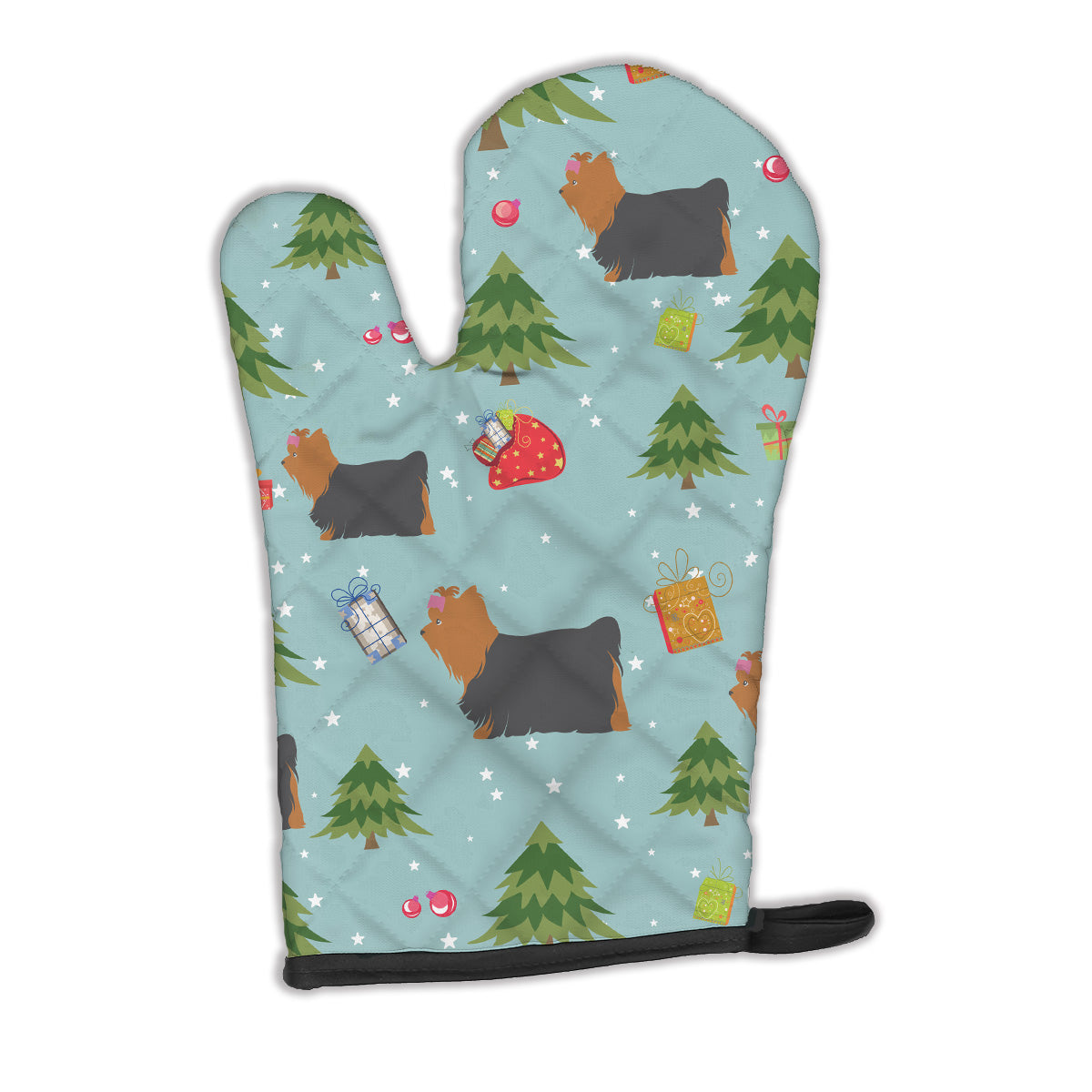 Christmas Yorkshire Terrier Yorkie Oven Mitt BB4858OVMT  the-store.com.