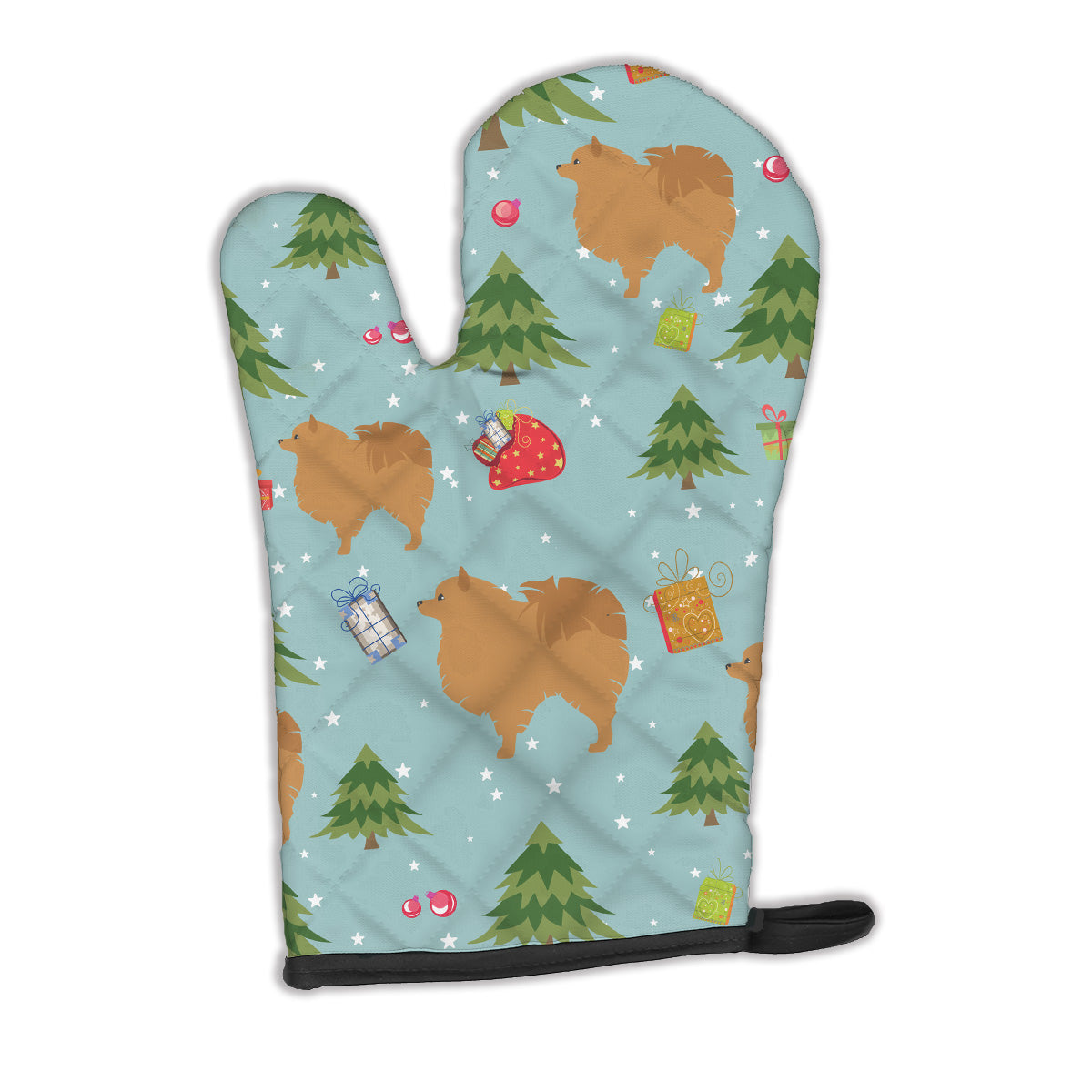 Christmas Pomeranian Oven Mitt BB4866OVMT  the-store.com.