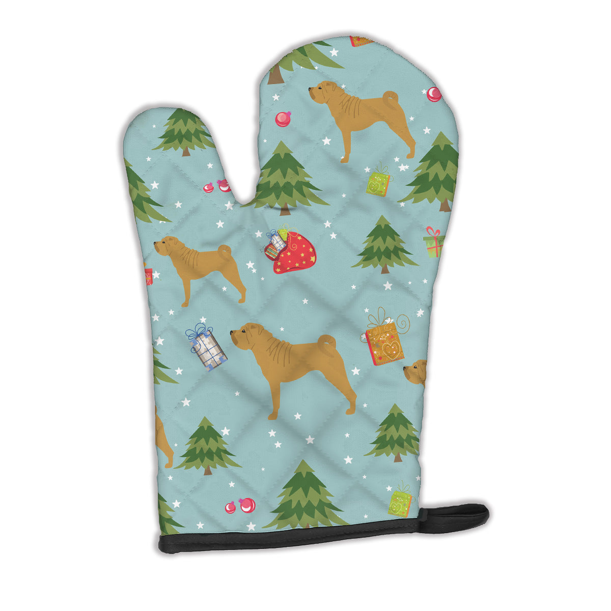 Christmas Shar Pei Oven Mitt BB4876OVMT  the-store.com.