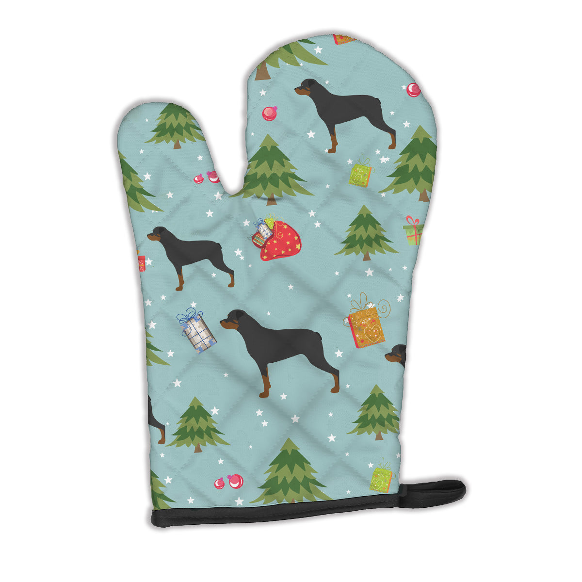 Christmas Rottweiler Oven Mitt BB4890OVMT  the-store.com.