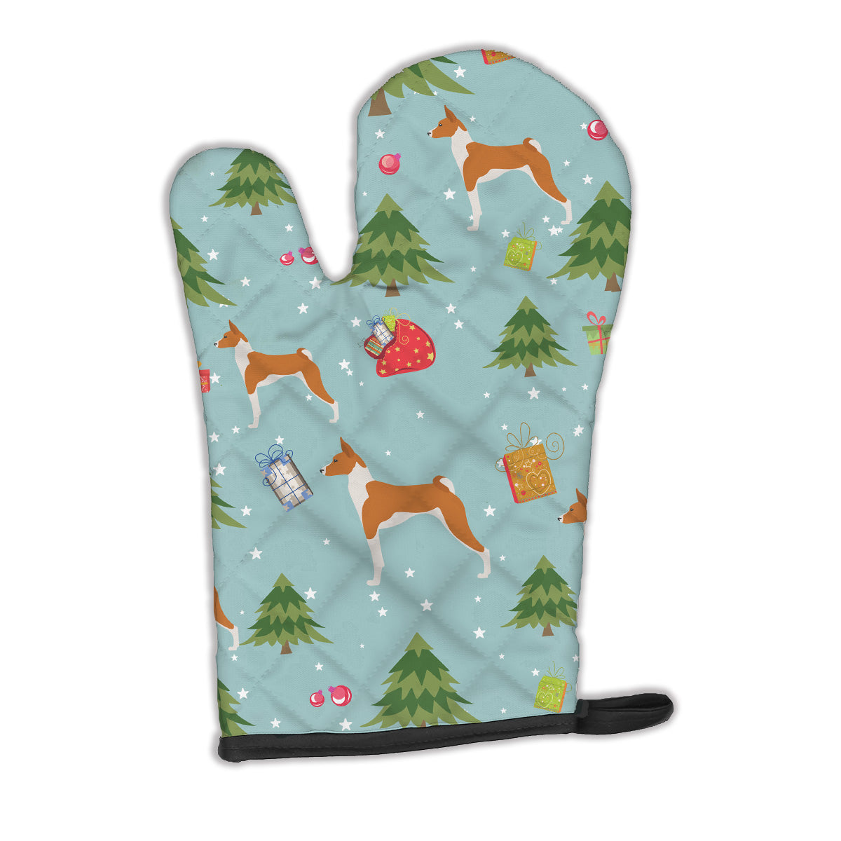 Christmas Basenji Oven Mitt BB4898OVMT  the-store.com.