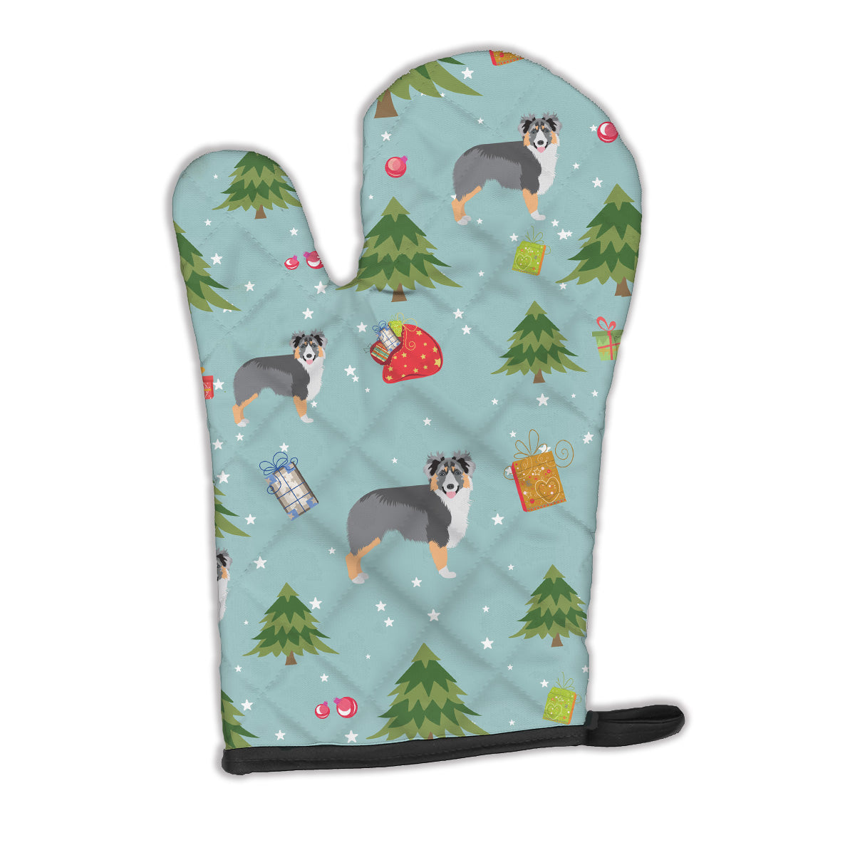 Christmas Australian Shepherd Oven Mitt BB4907OVMT  the-store.com.