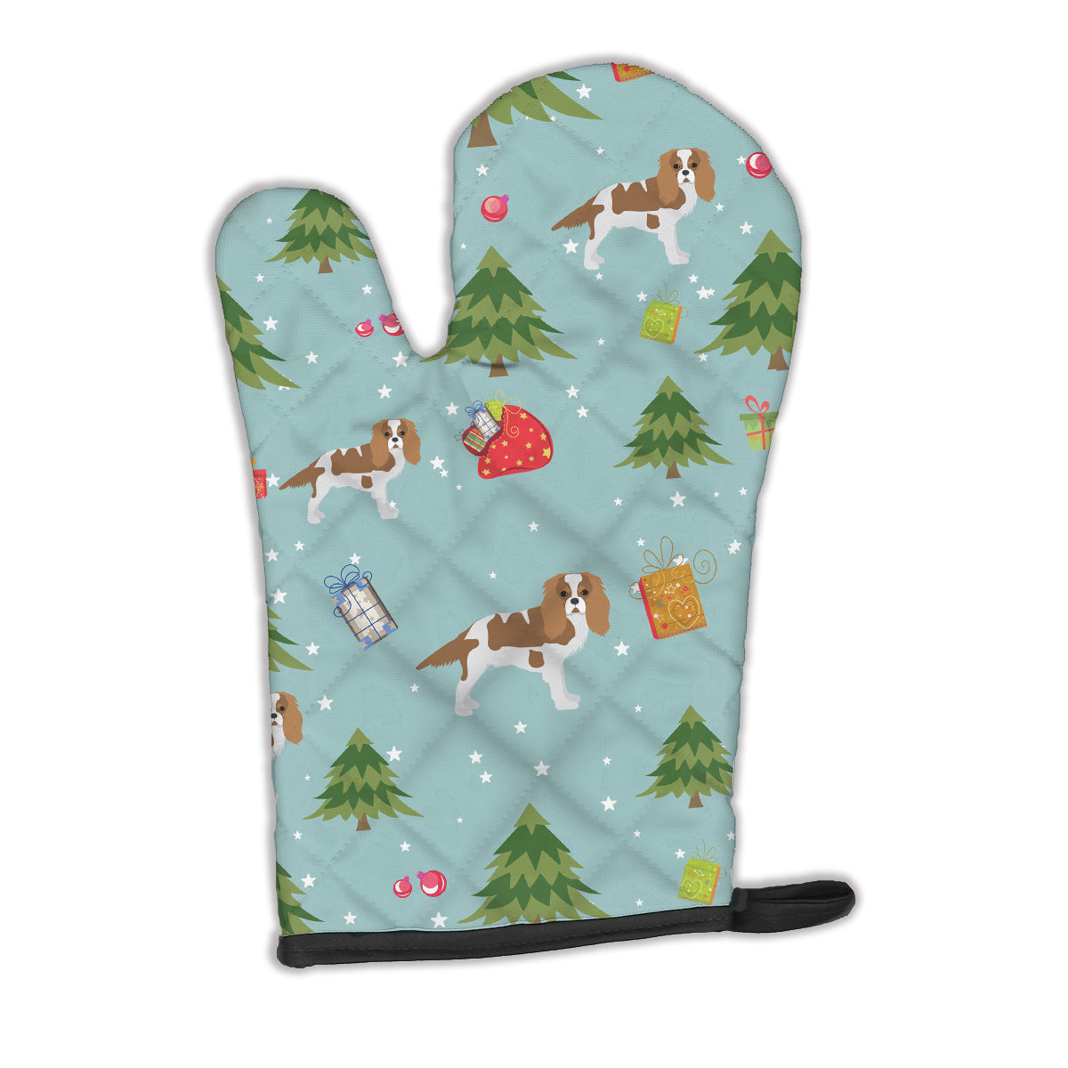 Christmas Cavalier King Charles Spaniel Blenheim Oven Mitt BB4921OVMT  the-store.com.