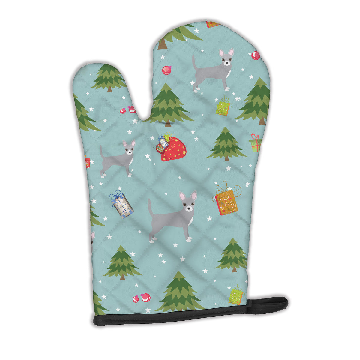 Christmas Blue Chihuahua Oven Mitt BB4931OVMT  the-store.com.