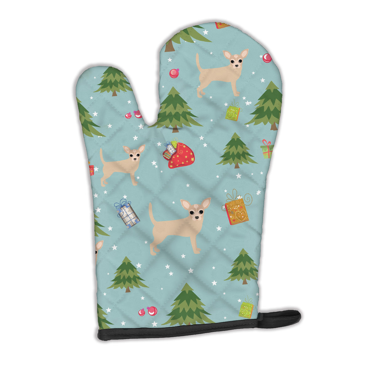 Christmas Tan Chihuahua Oven Mitt BB4936OVMT  the-store.com.