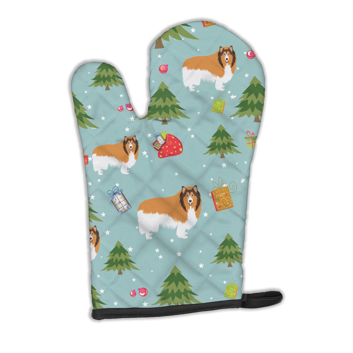 Christmas Rough Collie Oven Mitt BB4939OVMT  the-store.com.