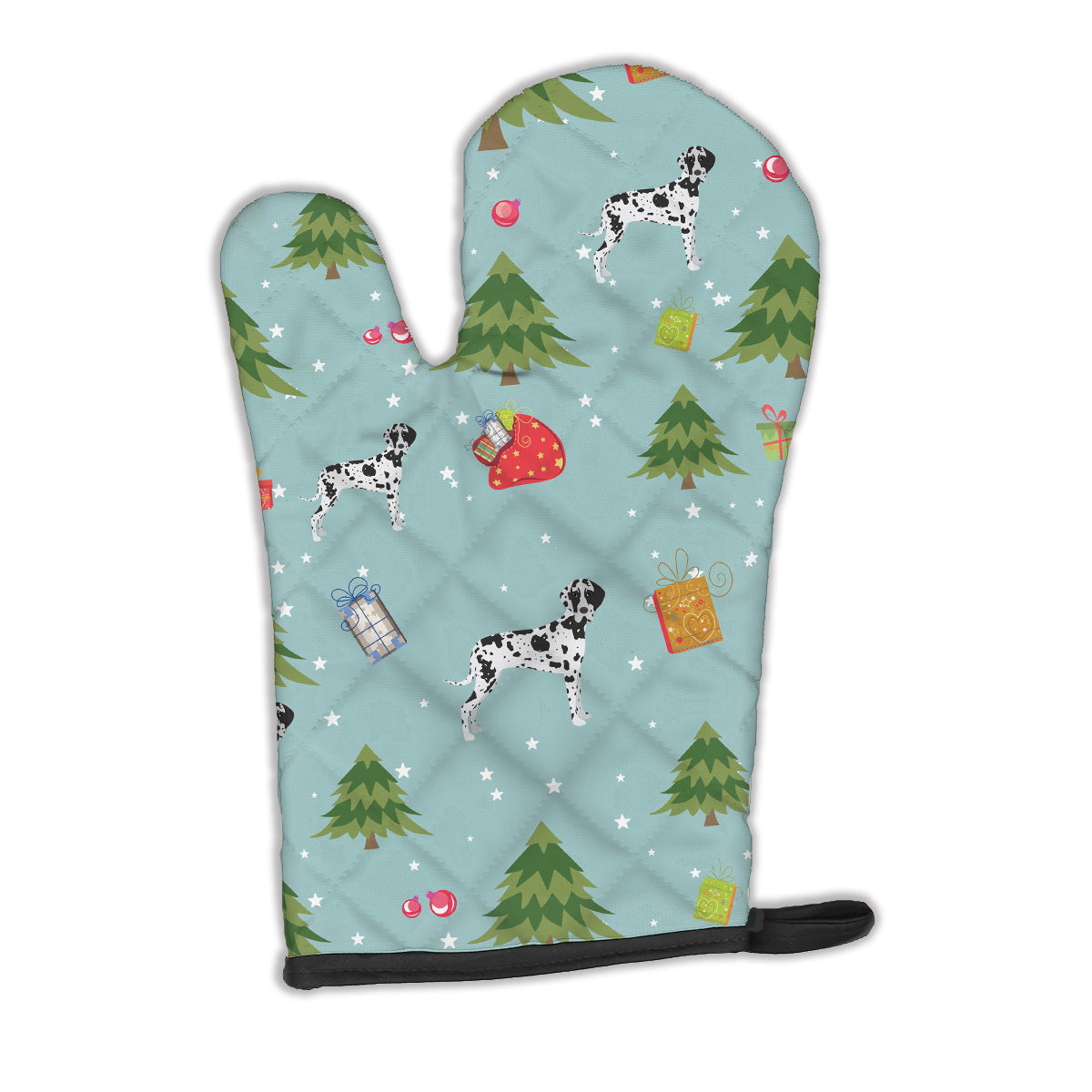 Christmas Harlequin Natural Great Dane Oven Mitt BB4955OVMT  the-store.com.