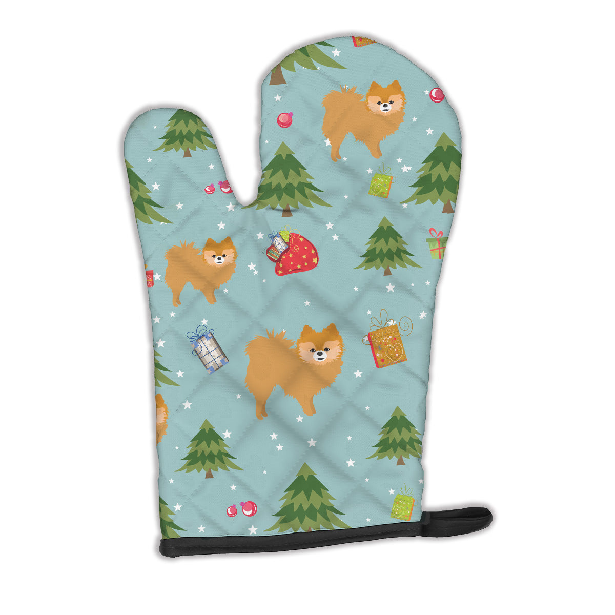 Christmas Red Pomeranian Oven Mitt BB4972OVMT  the-store.com.