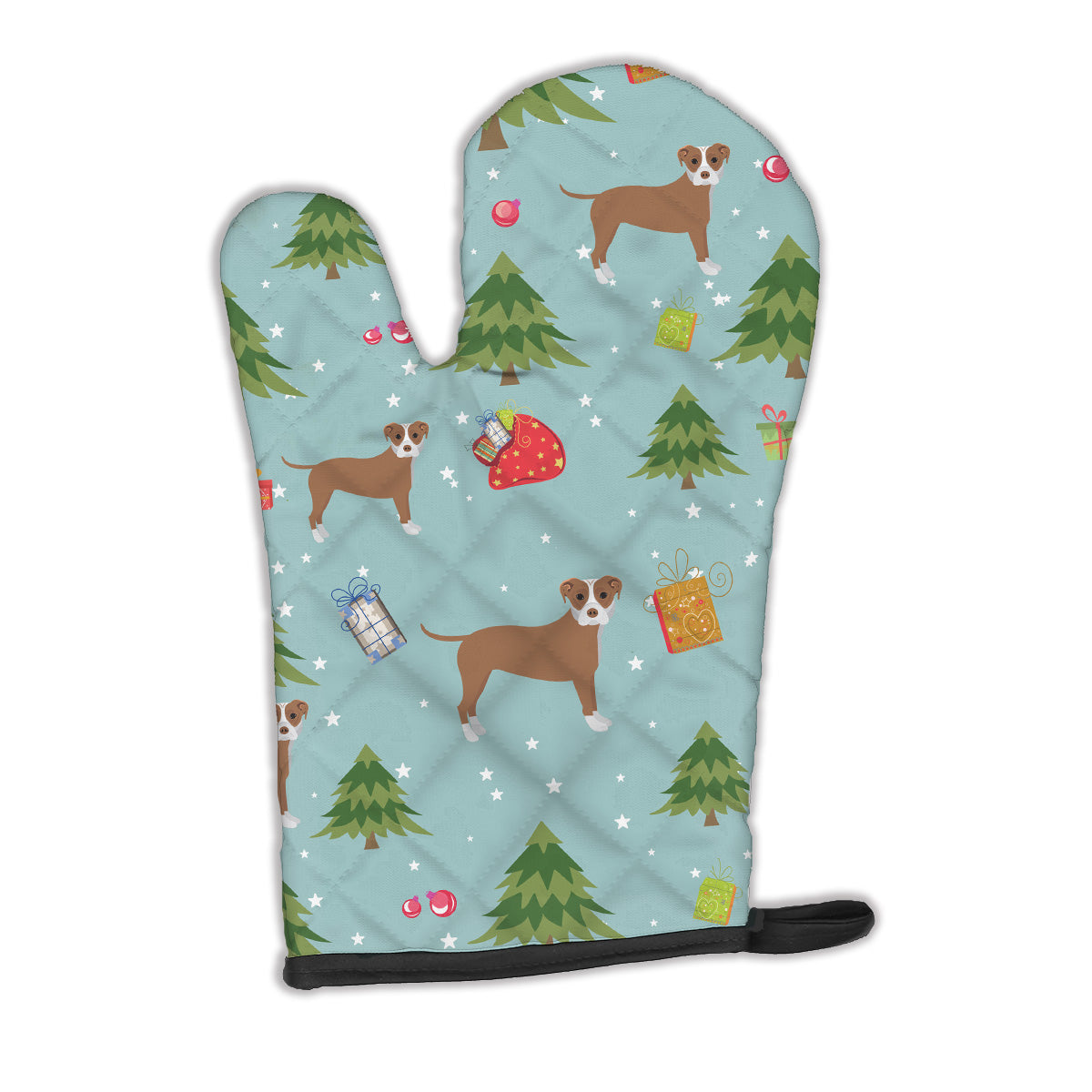 Christmas Staffordshire Bull Terrier Oven Mitt BB4986OVMT  the-store.com.