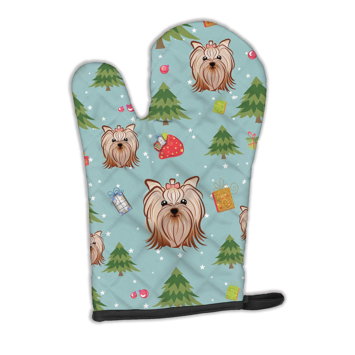 Christmas Yorkie Yorkishire Terrier Oven Mitt BB4993OVMT  the-store.com.