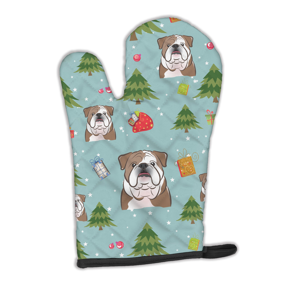 Christmas English Bulldog  Oven Mitt BB5008OVMT  the-store.com.