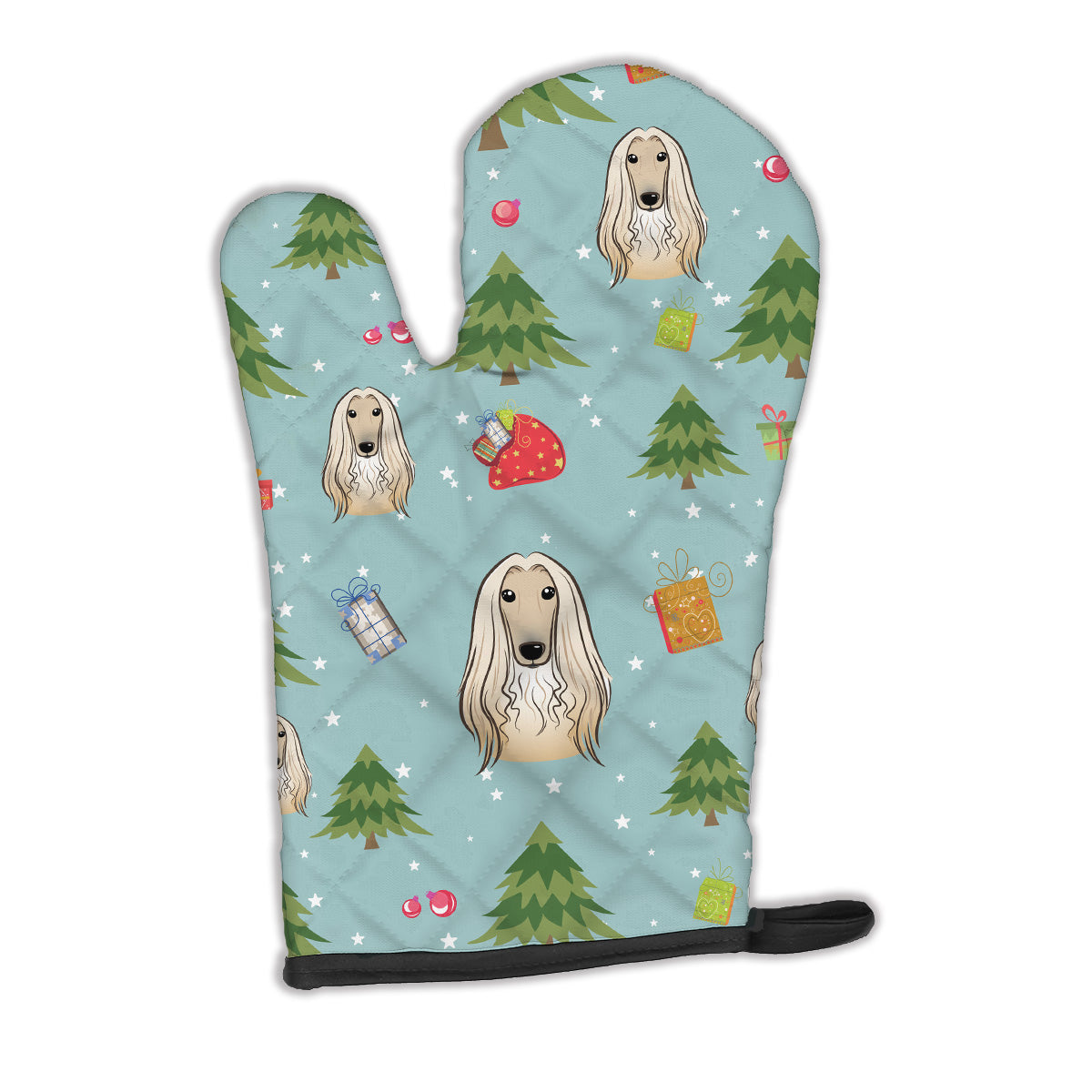 Christmas Afghan Hound Oven Mitt BB5033OVMT  the-store.com.