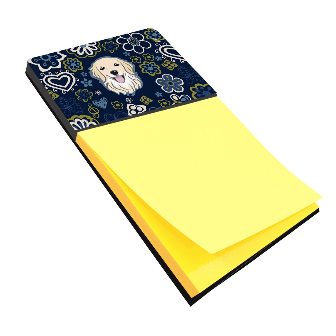 Blue Flowers Golden Retriever Sticky Note Holder BB5056SN by Caroline's Treasures