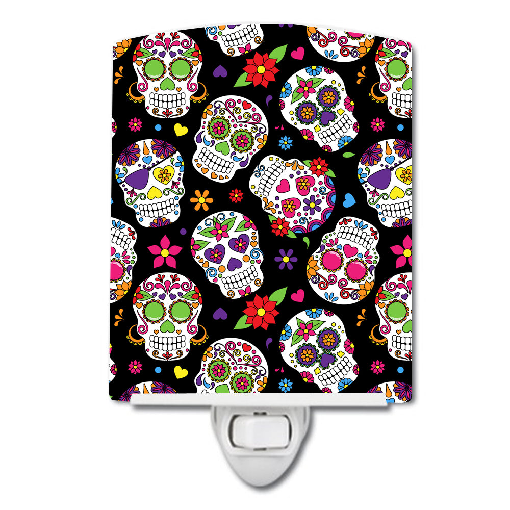 Day of the Dead Black Ceramic Night Light BB5116CNL - the-store.com