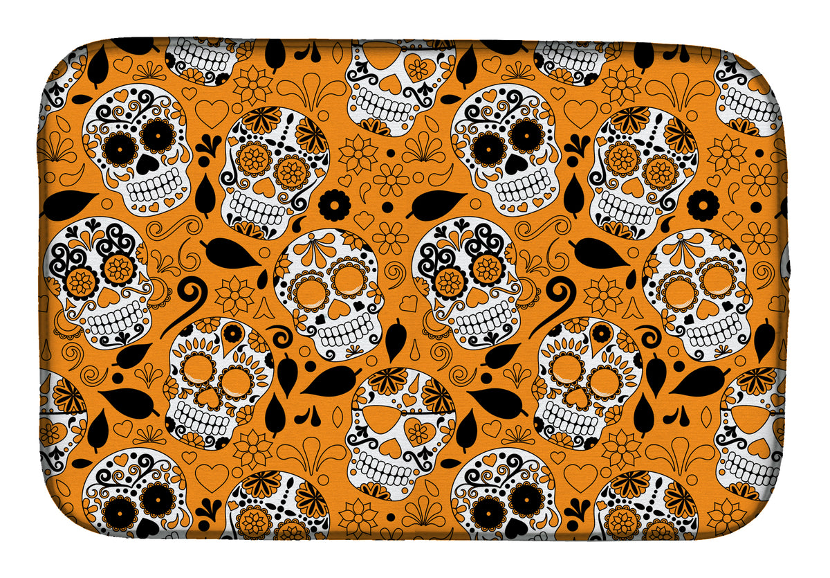 Day of the Dead Orange Dish Drying Mat BB5118DDM  the-store.com.