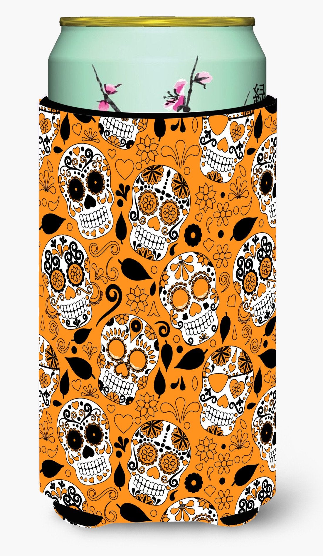 Day of the Dead Orange Tall Boy Beverage Insulator Hugger BB5118TBC by Caroline's Treasures