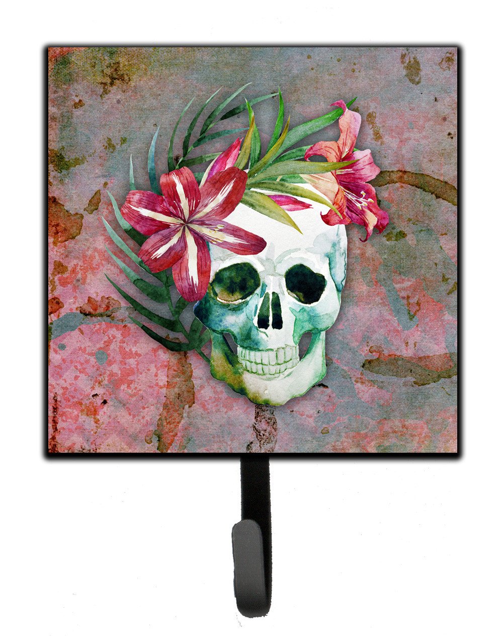 Day of the Dead Skull Flowers Leash or Key Holder BB5125SH4 by Caroline&#39;s Treasures