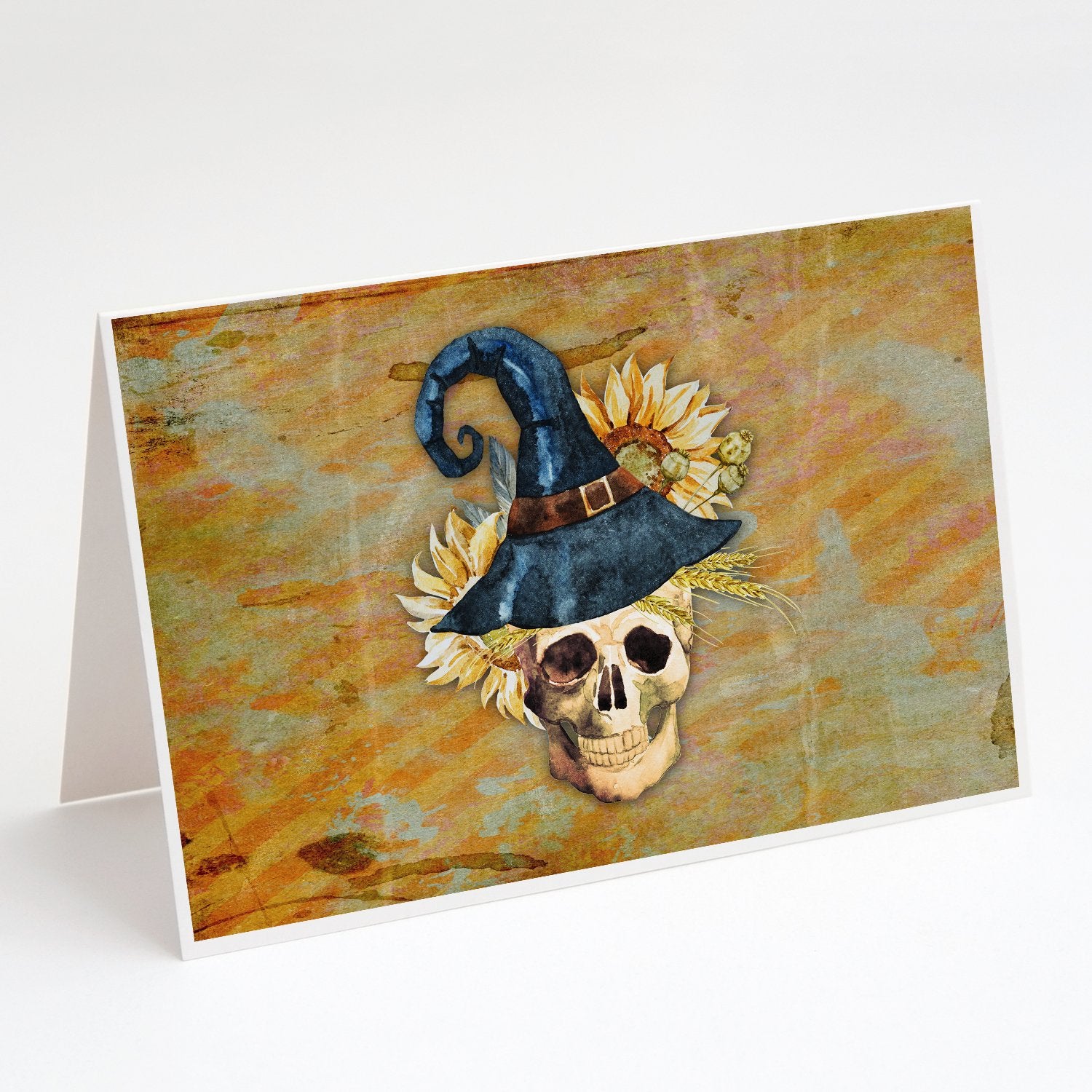 Buy this Day of the Dead Witch Skull  Greeting Cards and Envelopes Pack of 8