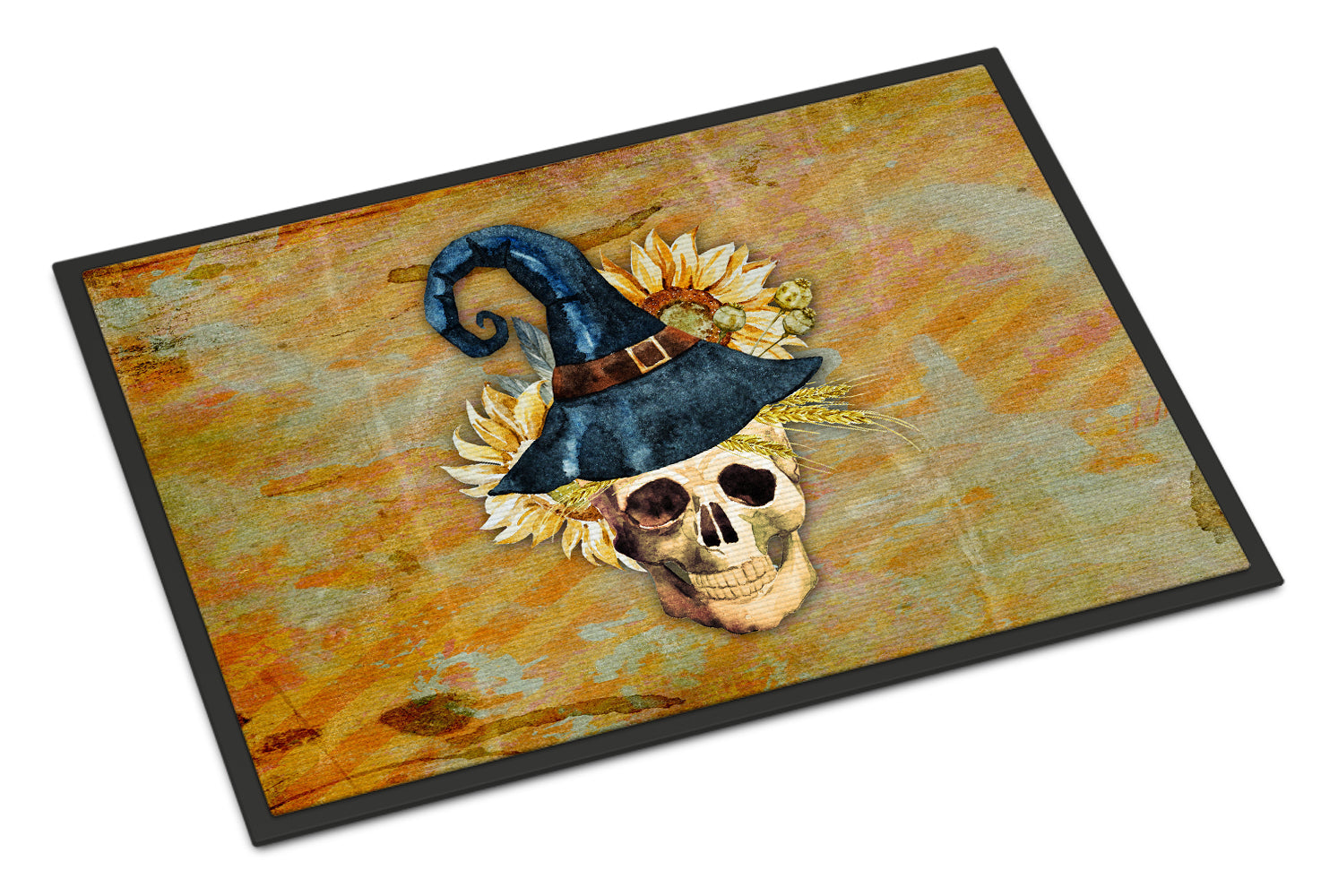 Day of the Dead Witch Skull  Indoor or Outdoor Mat 18x27 BB5126MAT - the-store.com