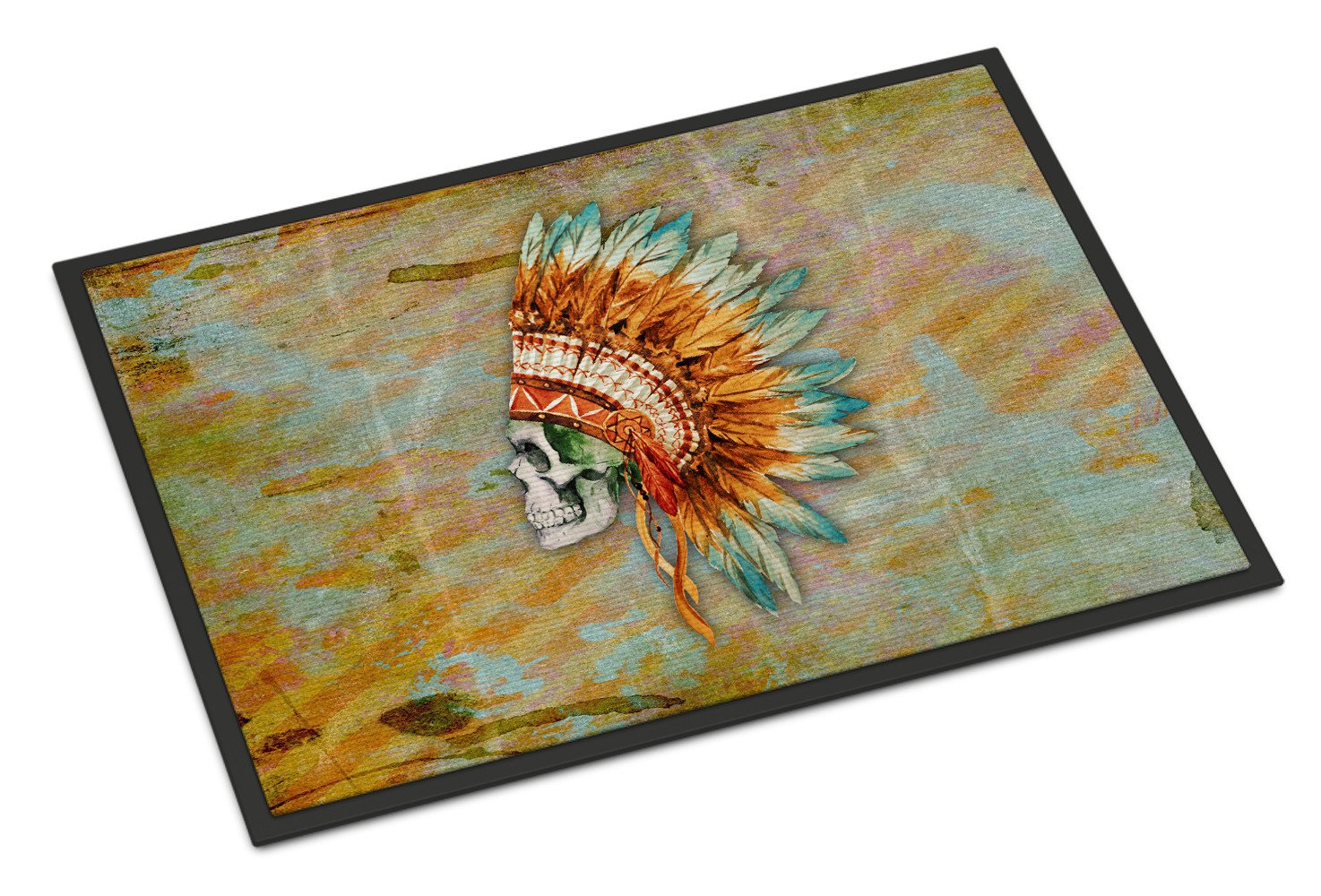 Day of the Dead Indian Skull  Indoor or Outdoor Mat 24x36 BB5127JMAT by Caroline's Treasures