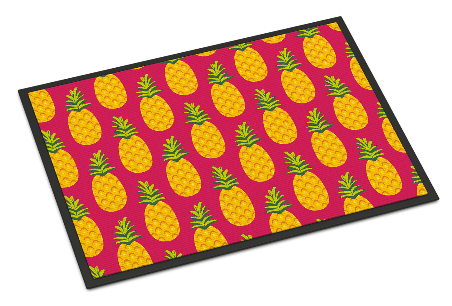 Pineapples on Pink Indoor or Outdoor Mat 18x27 BB5136MAT - the-store.com