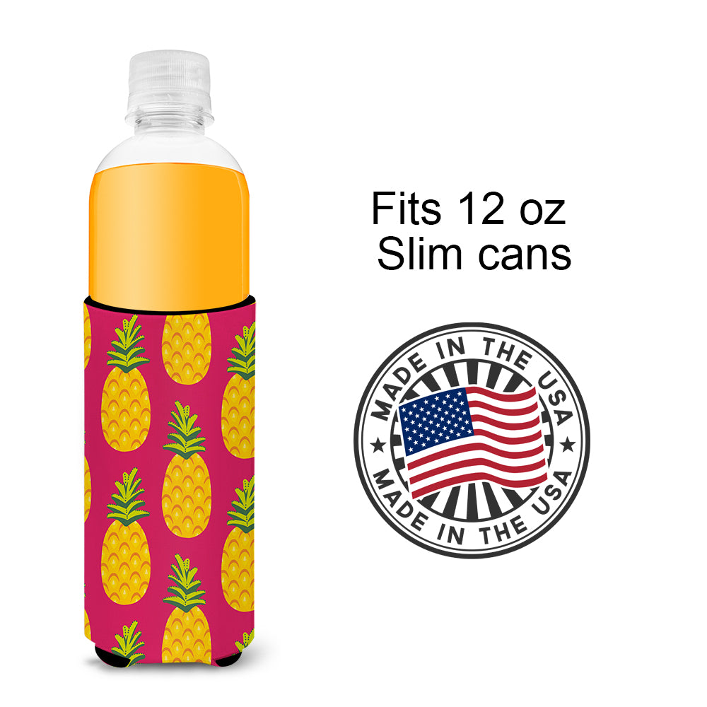 Pineapples on Pink  Ultra Hugger for slim cans BB5136MUK  the-store.com.