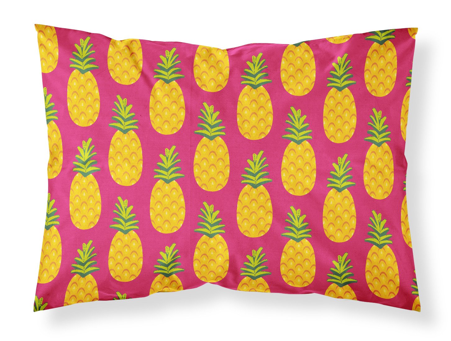 Pineapples on Pink Fabric Standard Pillowcase BB5136PILLOWCASE by Caroline's Treasures
