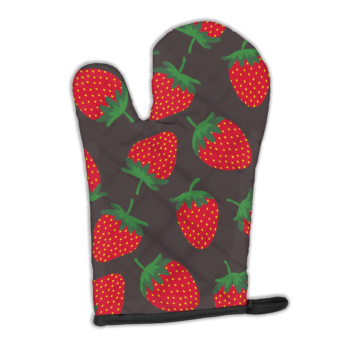 Strawberries on Gray Oven Mitt BB5137OVMT  the-store.com.