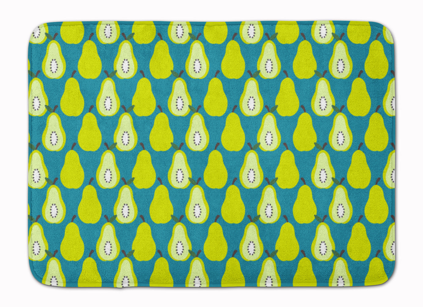 Pears on Green Machine Washable Memory Foam Mat BB5138RUG - the-store.com