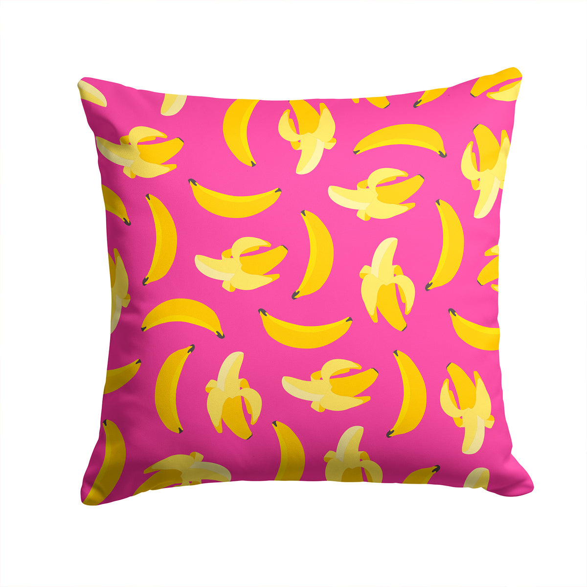 Bananas on Pink Fabric Decorative Pillow BB5140PW1414 - the-store.com