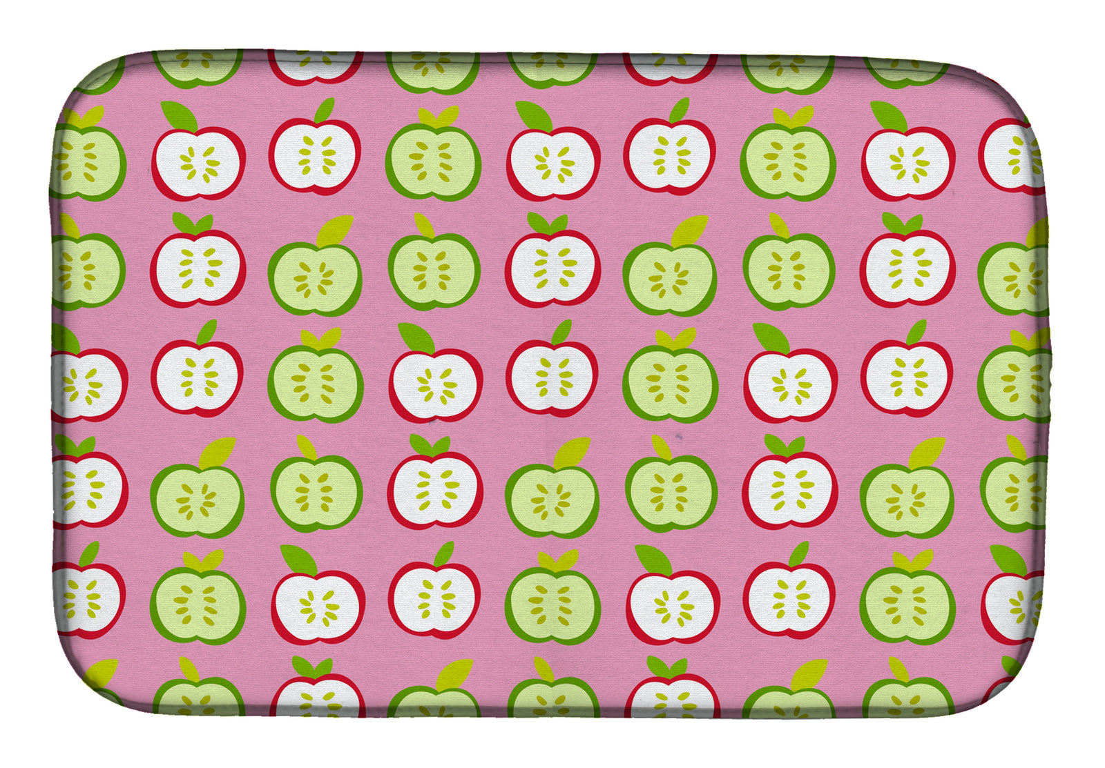 Apples on Pink Dish Drying Mat BB5141DDM  the-store.com.