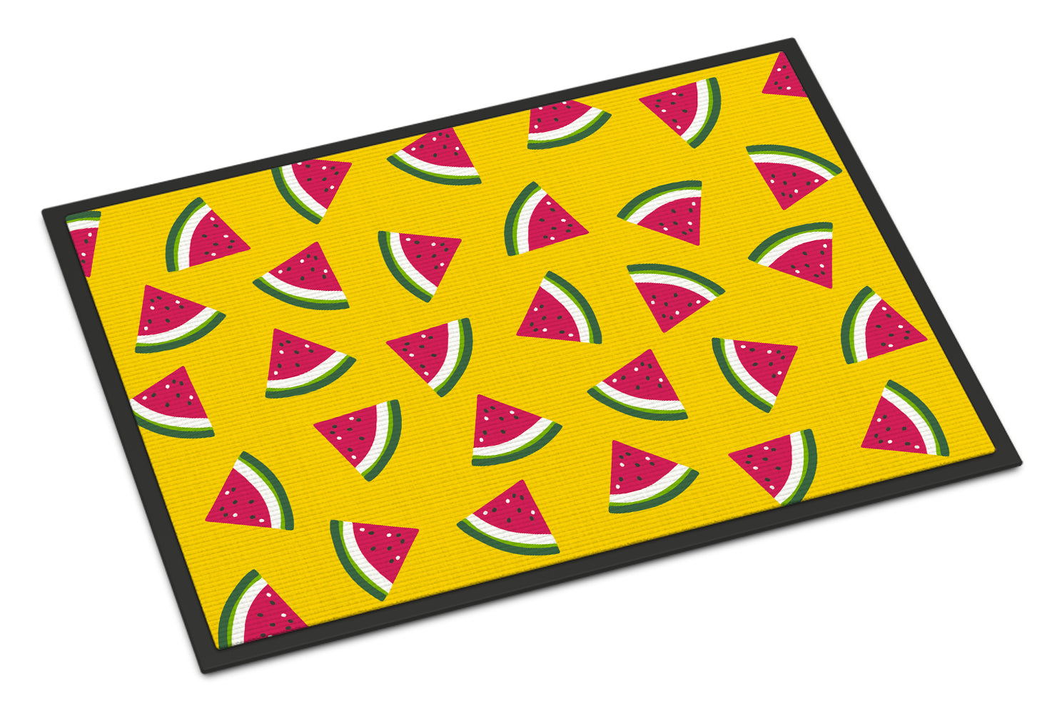 Watermelon on Yellow Indoor or Outdoor Mat 18x27 BB5144MAT - the-store.com