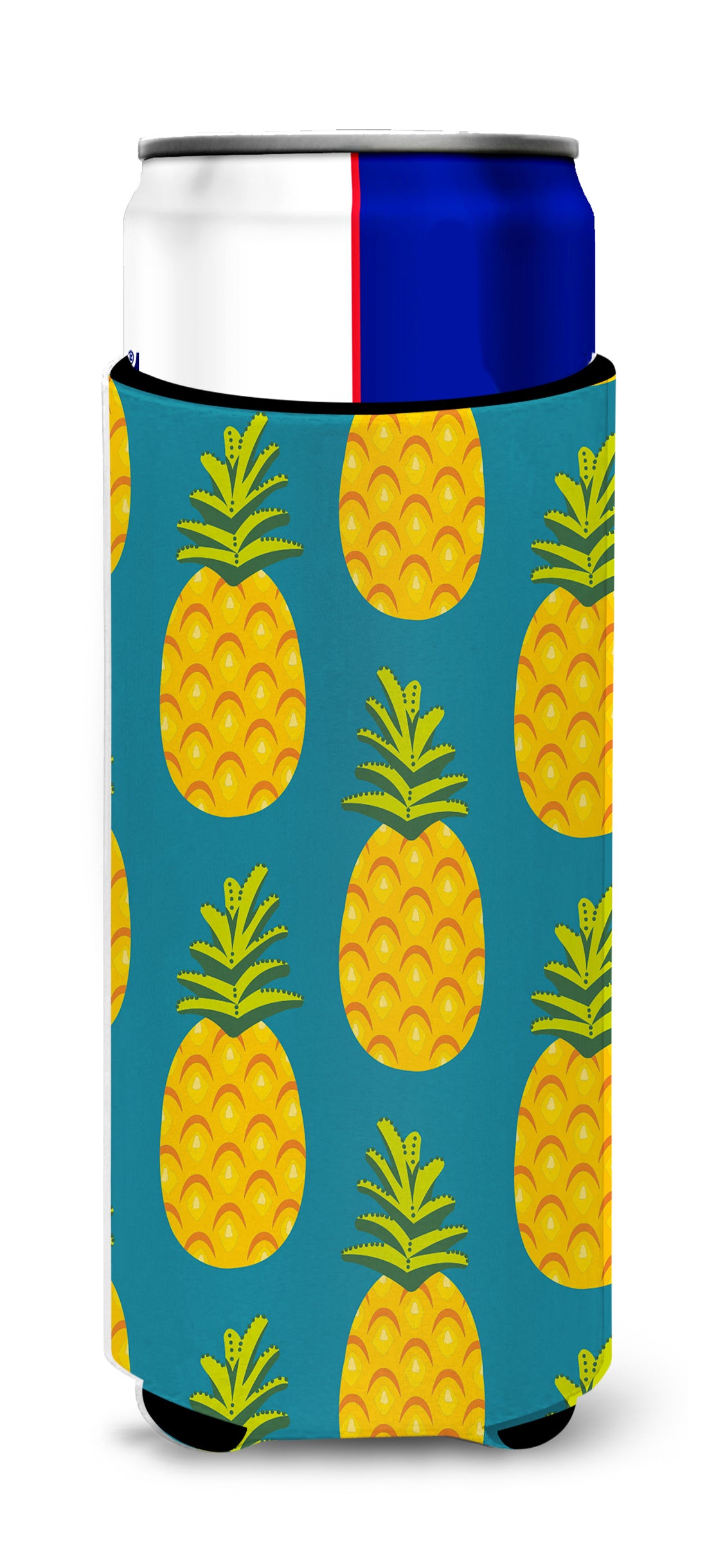 Pineapples on Teal  Ultra Hugger for slim cans BB5145MUK  the-store.com.