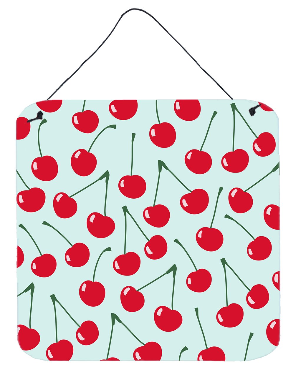 Cherries on Blue Wall or Door Hanging Prints BB5148DS66 by Caroline's Treasures