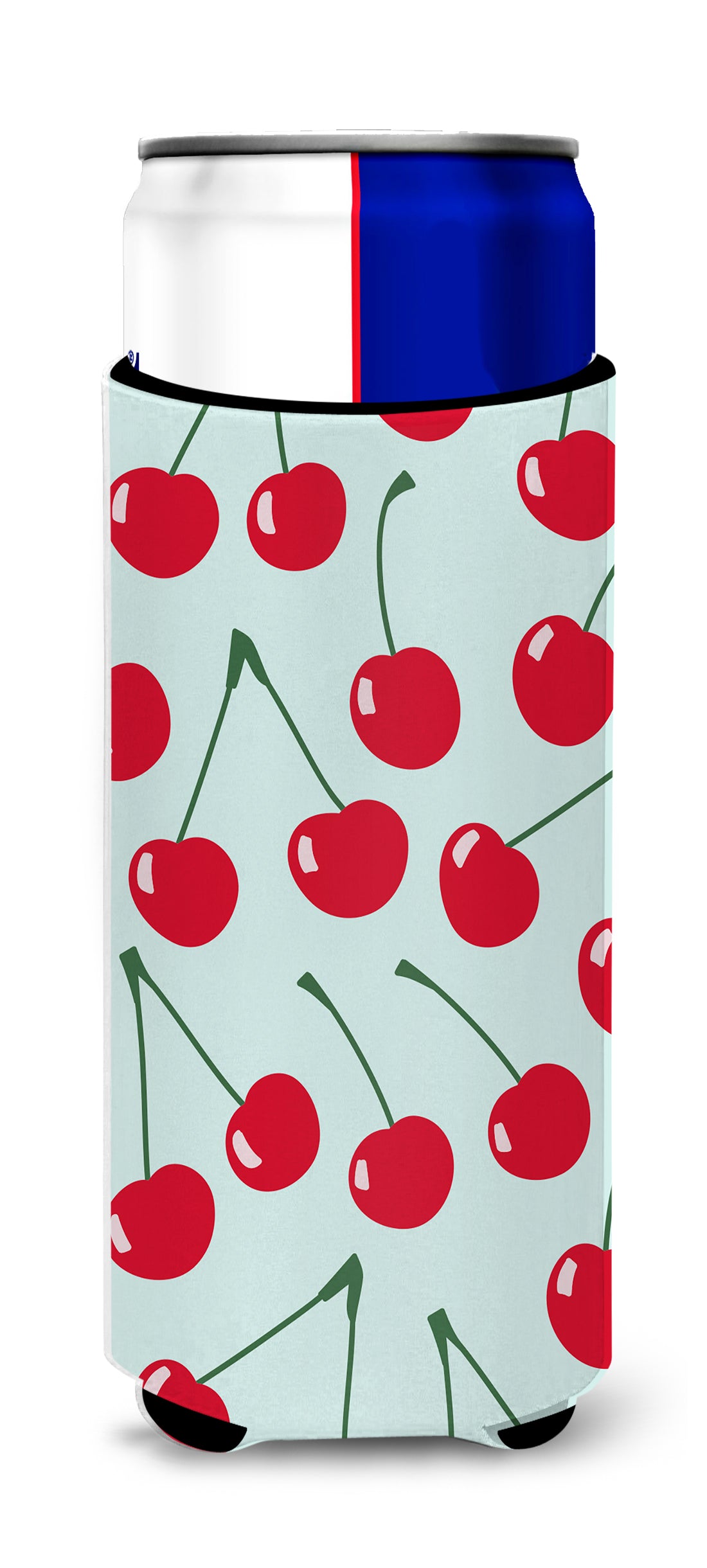 Cherries on Blue  Ultra Hugger for slim cans BB5148MUK  the-store.com.