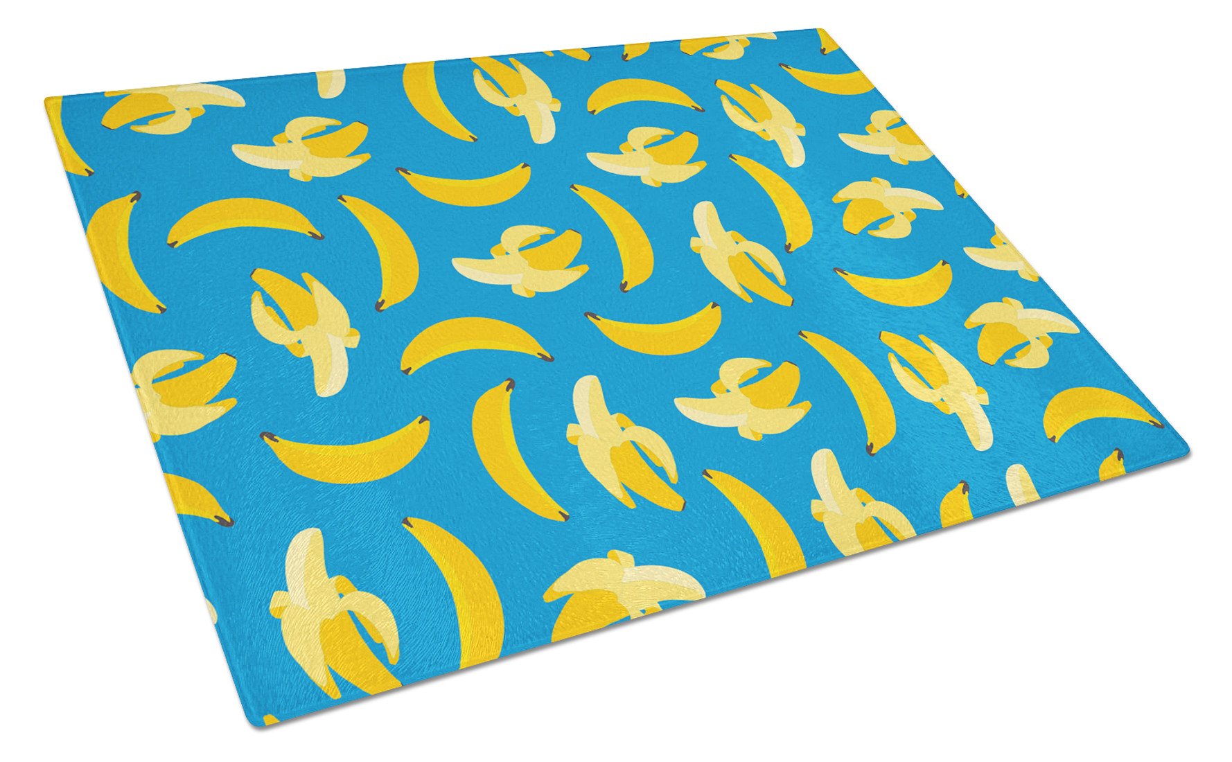 Bananas on Blue Glass Cutting Board Large BB5149LCB by Caroline's Treasures