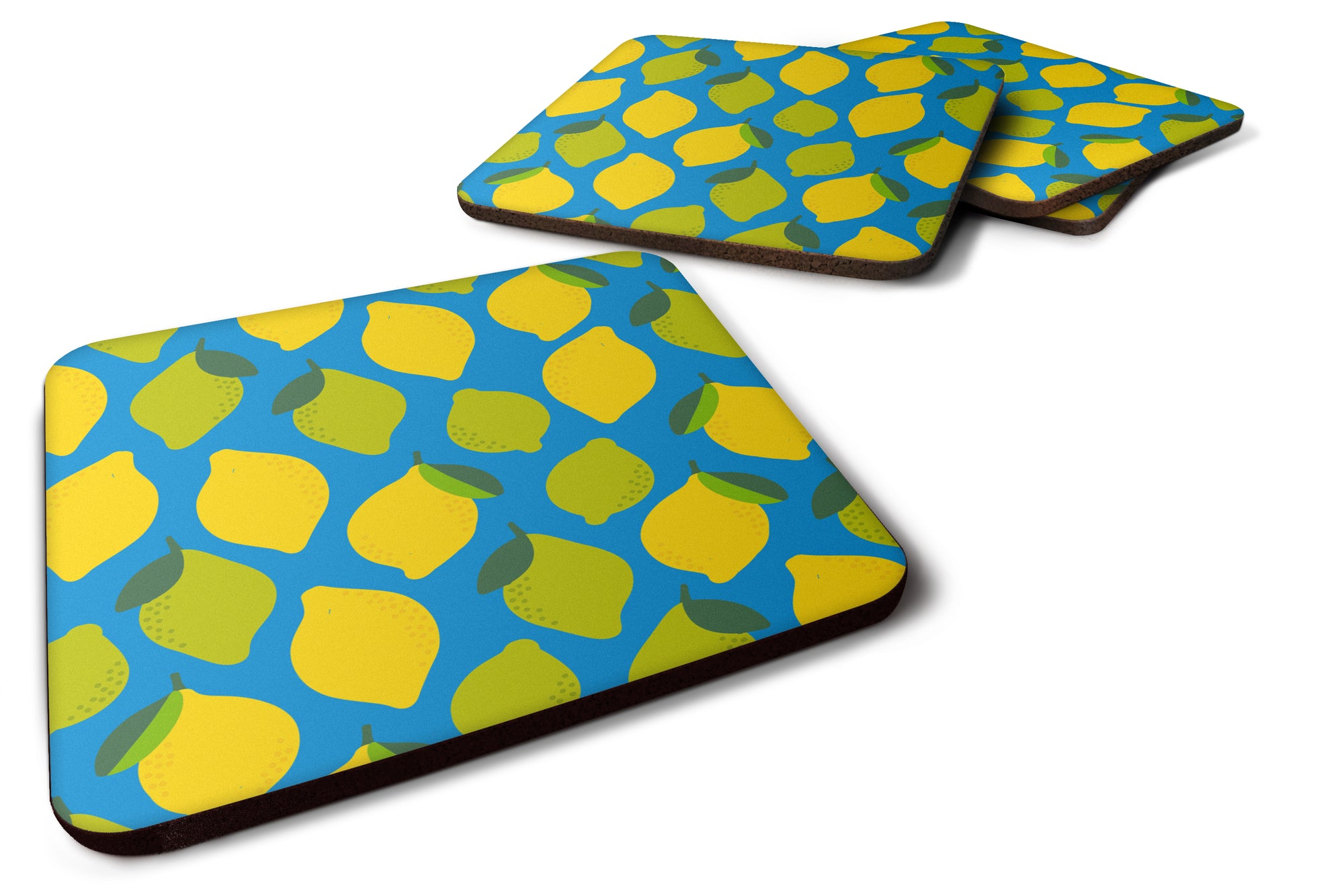 Lemons and Limes Foam Coaster Set of 4 BB5150FC - the-store.com