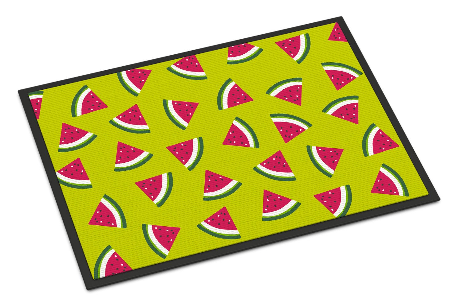 Watermelon on Lime Green Indoor or Outdoor Mat 24x36 BB5151JMAT by Caroline's Treasures